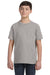 LAT 6101 Youth Fine Jersey Short Sleeve Crewneck T-Shirt Heather Grey Front