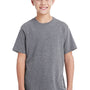 LAT Youth Fine Jersey Short Sleeve Crewneck T-Shirt - Heather Granite Grey