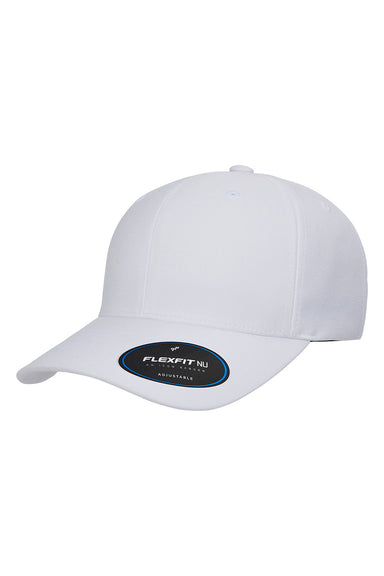 Yupoong 6110NU Mens Nu Adjustable Hat White Front