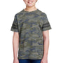 LAT Youth Fine Jersey Short Sleeve Crewneck T-Shirt - Vintage Camo/Smoke Grey - Closeout