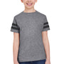 LAT Youth Fine Jersey Short Sleeve Crewneck T-Shirt - Heather Granite Grey/Smoke Grey