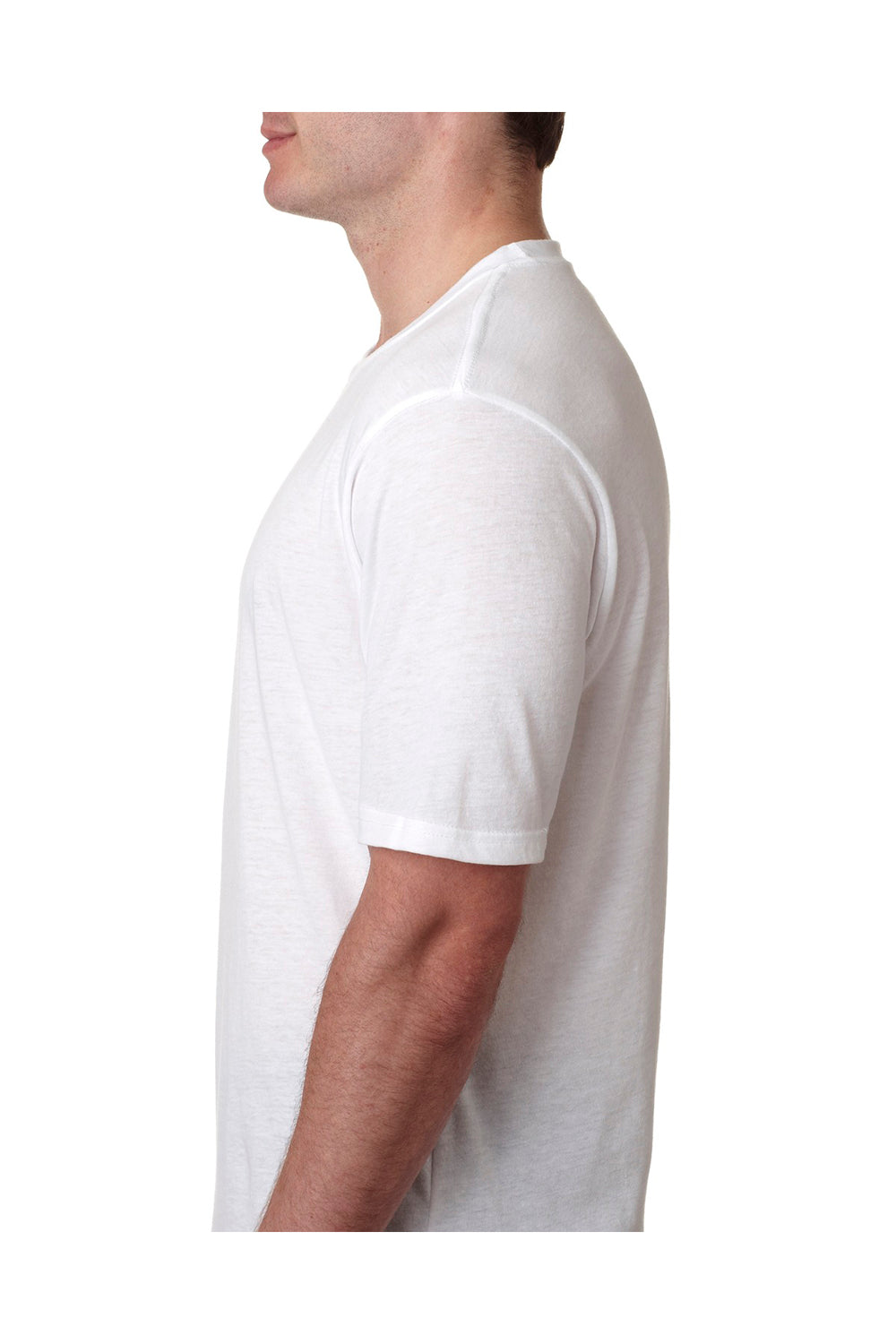 Next Level 6200 Mens Jersey Short Sleeve Crewneck T-Shirt White Side