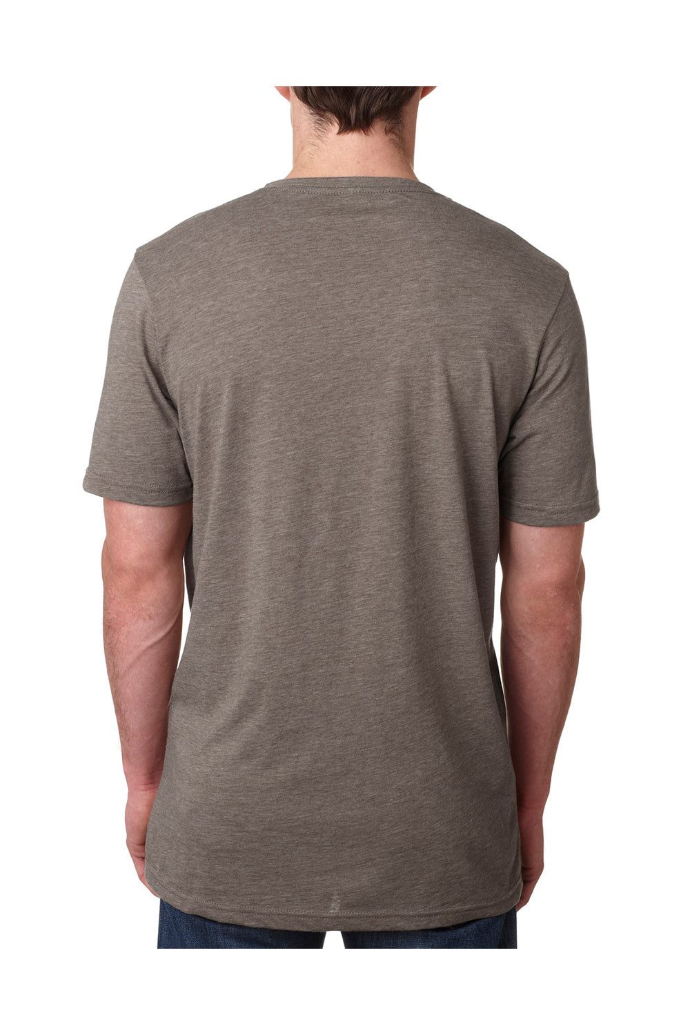 Next Level 6200 Mens Jersey Short Sleeve Crewneck T-Shirt Ash Grey Back
