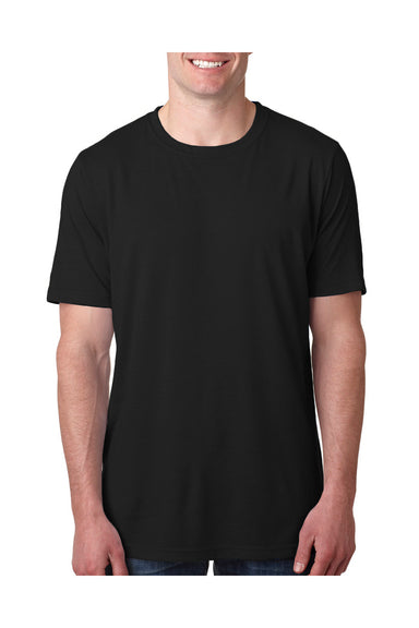 Next Level 6200 Mens Jersey Short Sleeve Crewneck T-Shirt Black Front