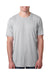 Next Level 6200 Mens Jersey Short Sleeve Crewneck T-Shirt Silver Grey Front