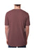 Next Level 6200 Mens Jersey Short Sleeve Crewneck T-Shirt Shiraz Red Back