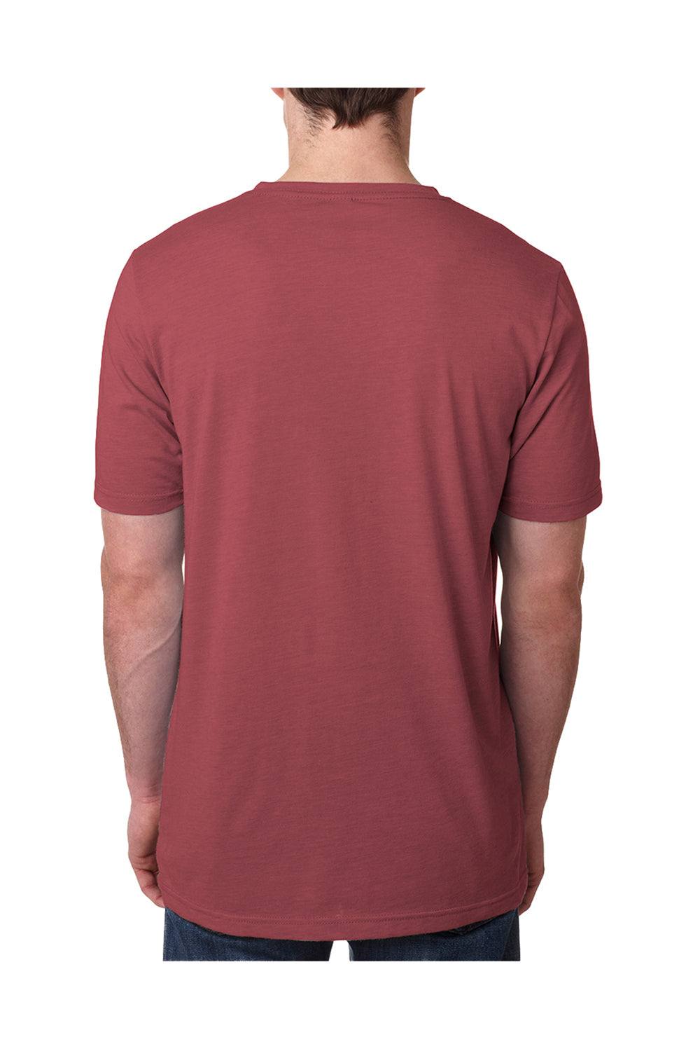 Next Level 6200 Mens Jersey Short Sleeve Crewneck T-Shirt Paprika Red Back