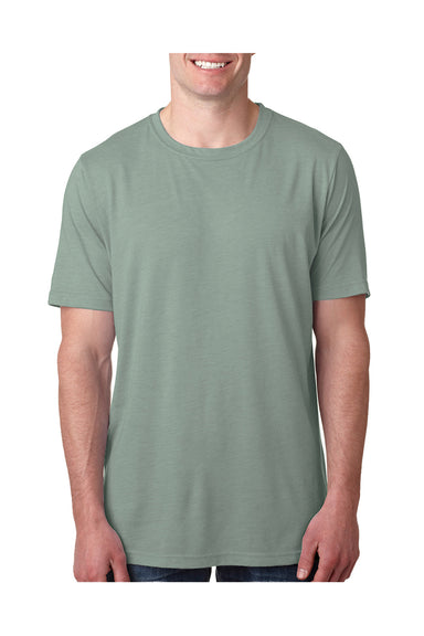 Next Level 6200 Mens Jersey Short Sleeve Crewneck T-Shirt Stonewashed Green Front