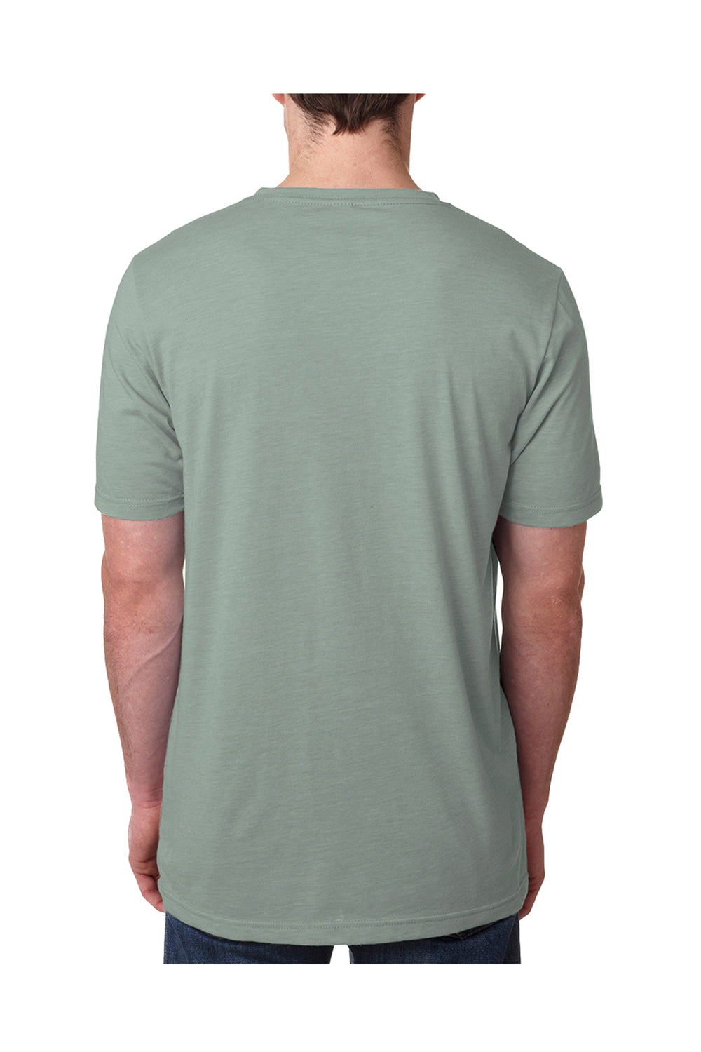 Next Level 6200 Mens Jersey Short Sleeve Crewneck T-Shirt Stonewashed Green Back