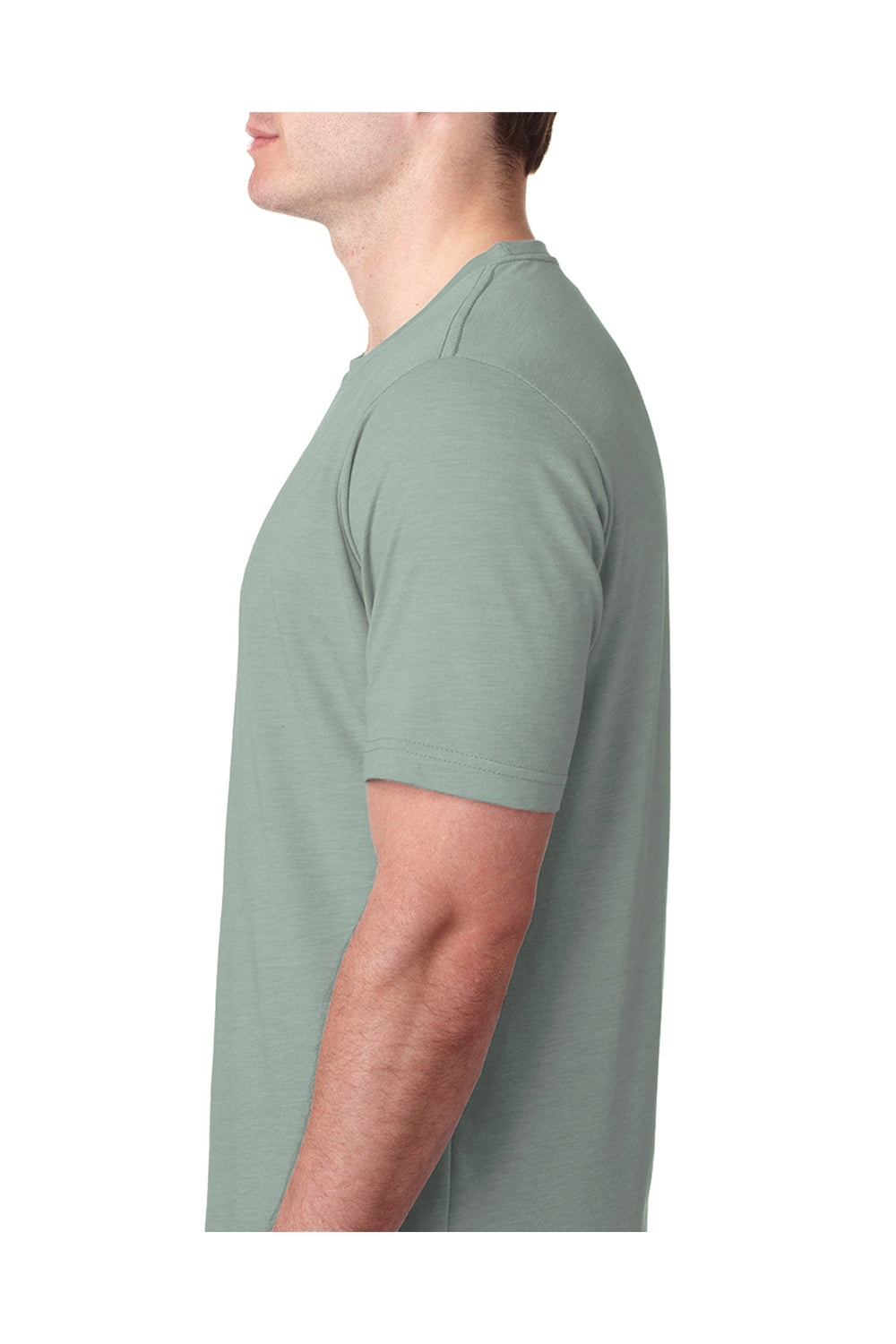 Next Level 6200 Mens Jersey Short Sleeve Crewneck T-Shirt Stonewashed Green Side