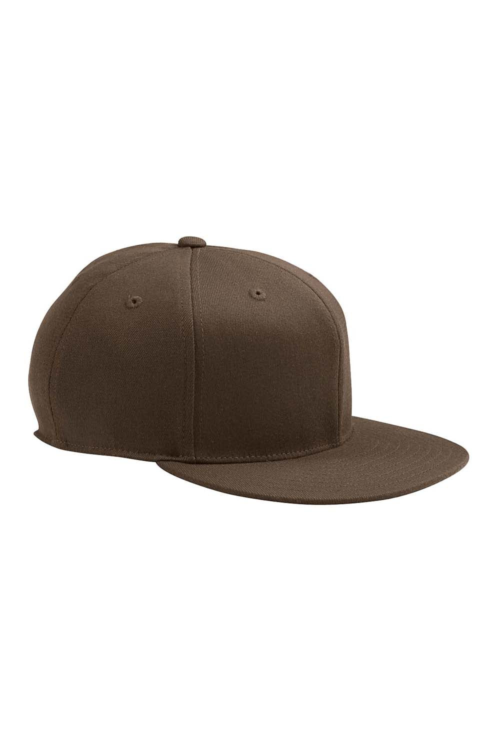 Flexfit 6210 Mens Fitted Stretch Fit Hat Brown Front