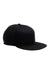 Flexfit 6210 Mens Fitted Stretch Fit Hat Black Front