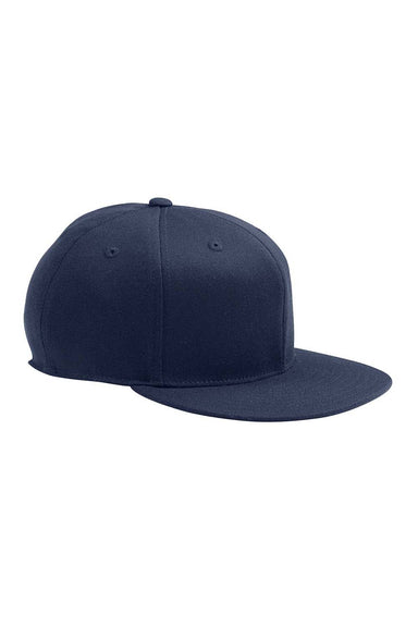 Flexfit 6210 Mens Fitted Stretch Fit Hat Navy Blue Front