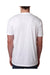 Next Level 6240 Mens CVC Jersey Short Sleeve V-Neck T-Shirt White Back