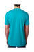Next Level 6240 Mens CVC Jersey Short Sleeve V-Neck T-Shirt Bondi Blue Back