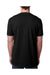Next Level 6240 Mens CVC Jersey Short Sleeve V-Neck T-Shirt Black Back