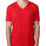 Next Level Mens CVC Jersey Short Sleeve V-Neck T-Shirt - Red