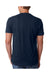 Next Level 6240 Mens CVC Jersey Short Sleeve V-Neck T-Shirt Navy Blue Back