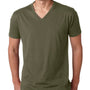 Next Level Mens CVC Jersey Short Sleeve V-Neck T-Shirt - Military Green