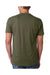 Next Level 6240 Mens CVC Jersey Short Sleeve V-Neck T-Shirt Military Green Back