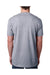 Next Level 6240 Mens CVC Jersey Short Sleeve V-Neck T-Shirt Heather Dark Grey Back
