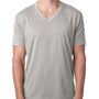 Next Level Mens CVC Jersey Short Sleeve V-Neck T-Shirt - Silk Grey - Closeout