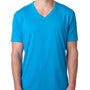 Next Level Mens CVC Jersey Short Sleeve V-Neck T-Shirt - Turquoise Blue