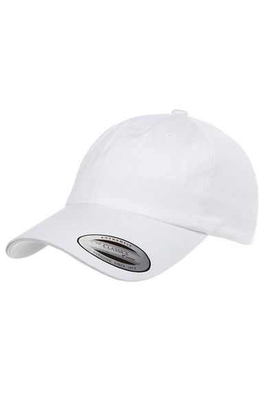 Yupoong 6245CM Mens Adjustable Hat White Front