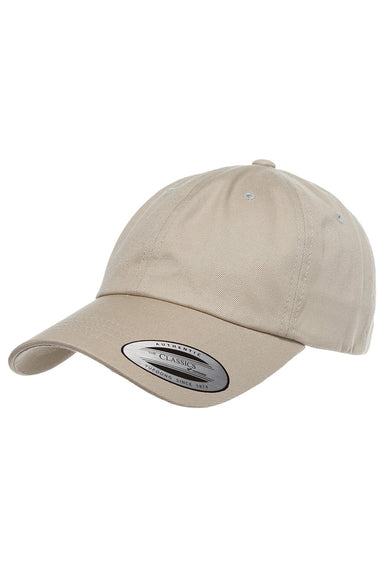 Yupoong 6245CM Mens Adjustable Hat Khaki Front