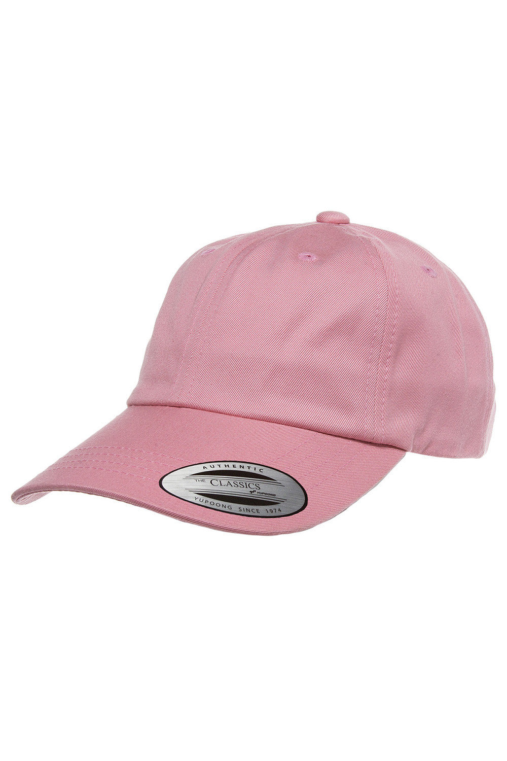 Yupoong 6245CM Mens Adjustable Hat Pink Front