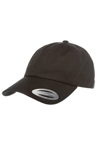 Yupoong 6245CM Mens Adjustable Hat Black Front