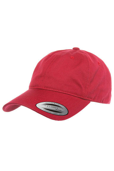 Yupoong 6245CM Mens Adjustable Hat Cranberry Red Front