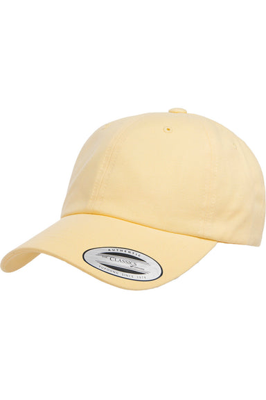 Yupoong 6245PT Mens Adjustable Hat Yellow Front