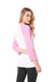 Next Level 6251 Womens Burnout Long Sleeve Hooded T-Shirt Hoodie White/Pink Side