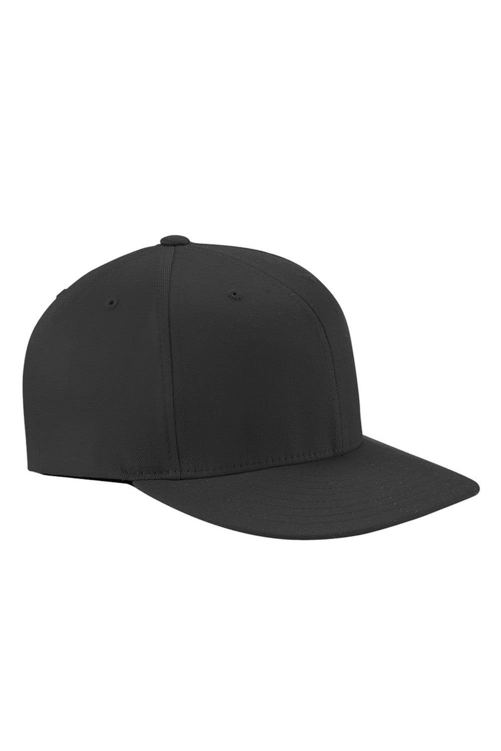 Flexfit 6297F Mens Stretch Fit Hat Black Front