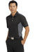 Nike 632418 Mens Dri-Fit Moisture Wicking Short Sleeve Polo Shirt Black/Dark Grey Side