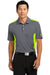 Nike 632418 Mens Dri-Fit Moisture Wicking Short Sleeve Polo Shirt Dark Grey/Volt Green Front