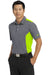 Nike 632418 Mens Dri-Fit Moisture Wicking Short Sleeve Polo Shirt Dark Grey/Volt Green Side