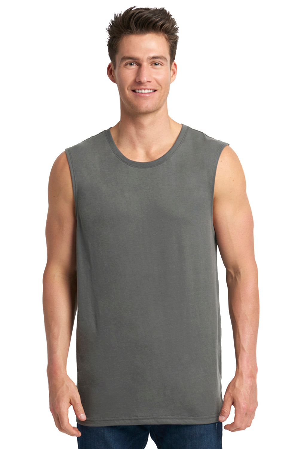 Next Level 6333 Muscle Tank Top Heavy Metal Grey Front