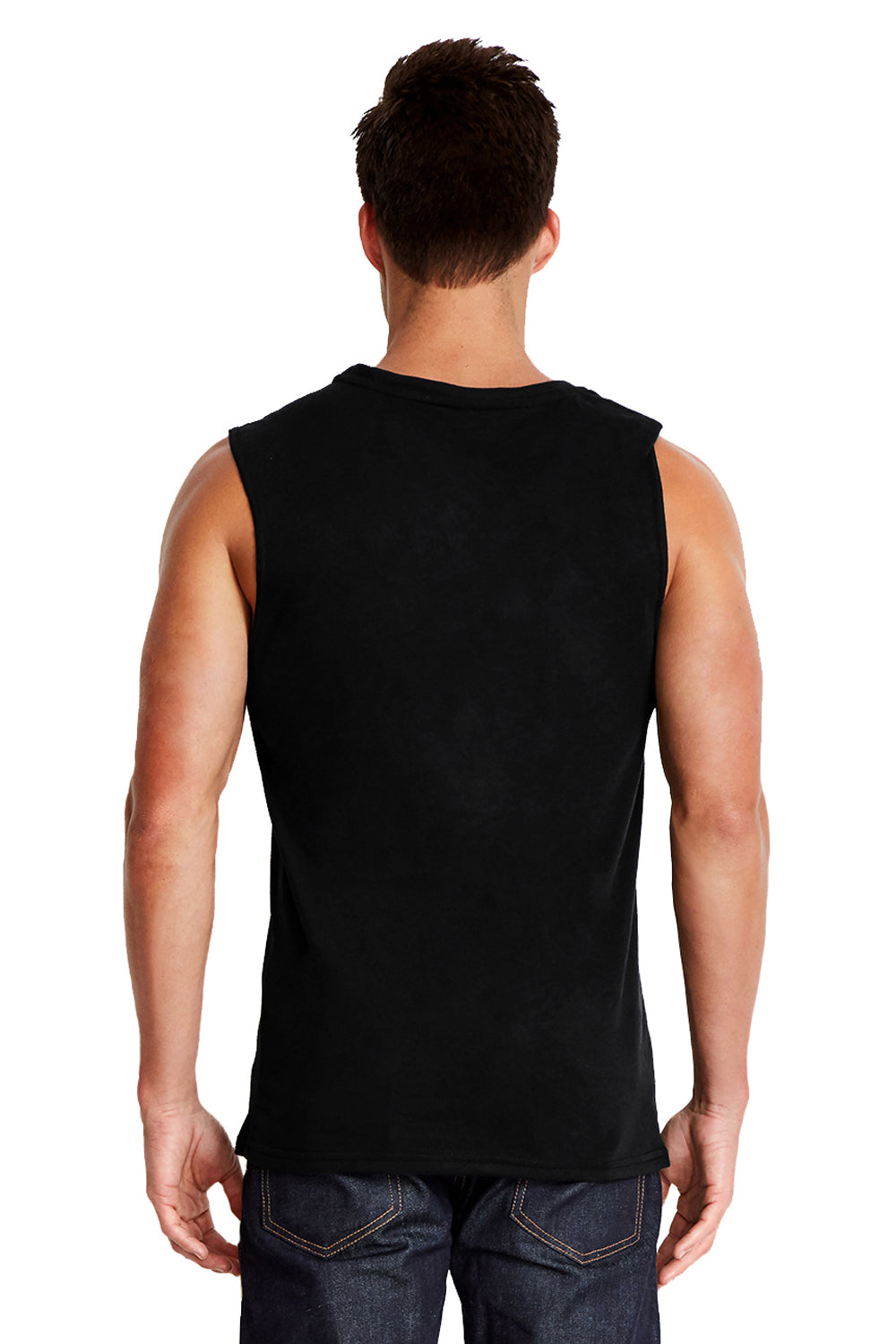 Next Level 6333 Mens Muscle Tank Top Black Back