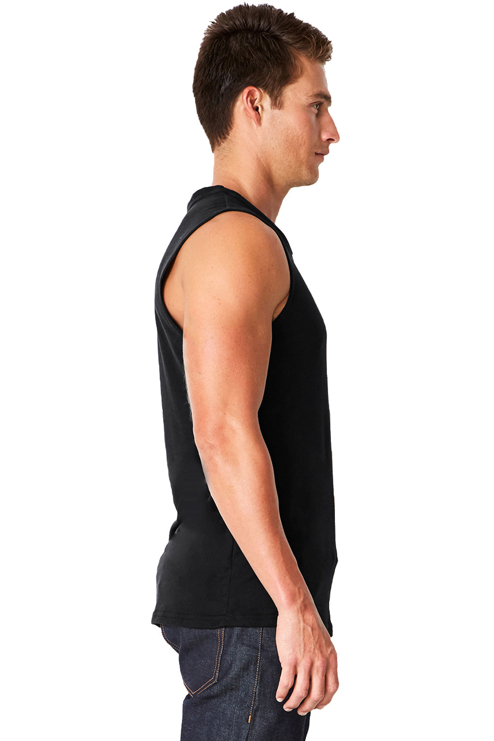 Next Level 6333 Mens Muscle Tank Top Black Side