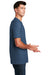 District DM108 Mens Perfect Blend Short Sleeve Crewneck T-Shirt Deep Royal Blue Fleck Side