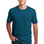 District Mens Perfect Blend Short Sleeve Crewneck T-Shirt - Deep Turquoise Blue Fleck
