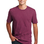District Mens Perfect Blend Short Sleeve Crewneck T-Shirt - Raspberry Fleck