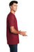 District DM108 Mens Perfect Blend Short Sleeve Crewneck T-Shirt Red Fleck Side