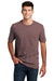 District DM108 Mens Perfect Blend Short Sleeve Crewneck T-Shirt Rose Fleck Front