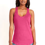 Next Level Womens Gathered Tank Top - Hot Pink - Closeout