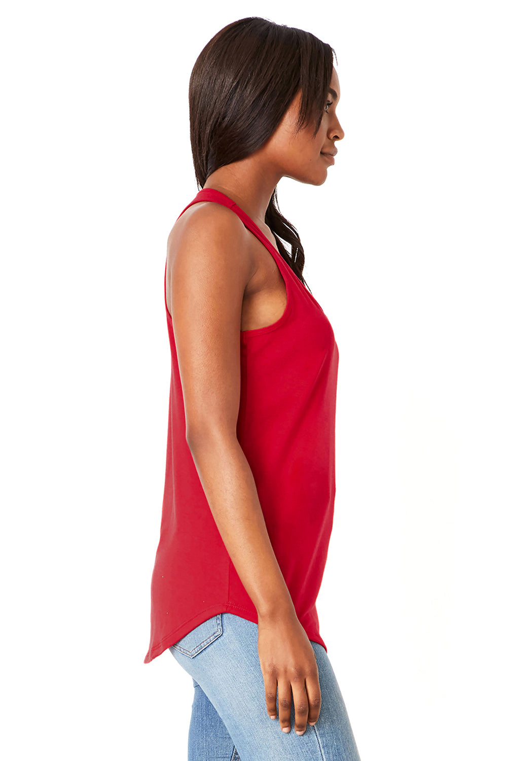 Next Level 6338 Womens Gathered Tank Top Red Side