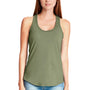 Next Level Womens Gathered Tank Top - Military Green - Closeout