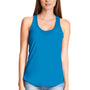 Next Level Womens Gathered Tank Top - Turquoise Blue - Closeout